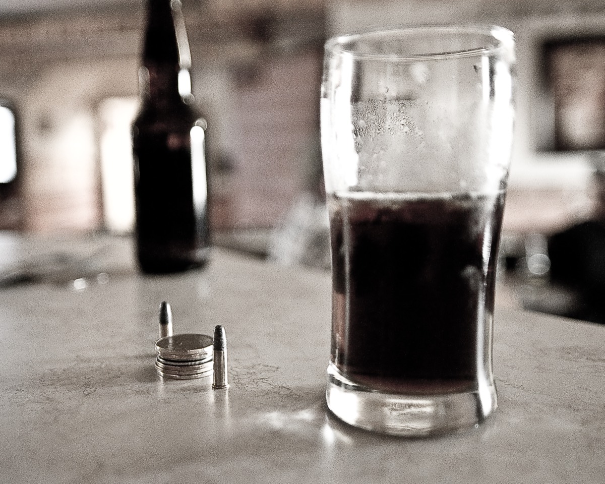 A cold pint on the bar
